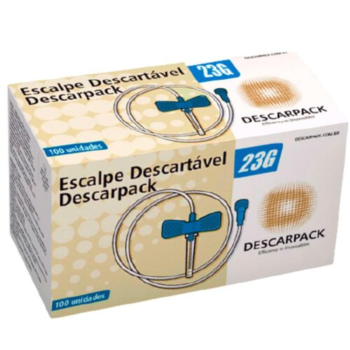 Escalpe Descartável 23G Luer Lock Descarpack – 100 un