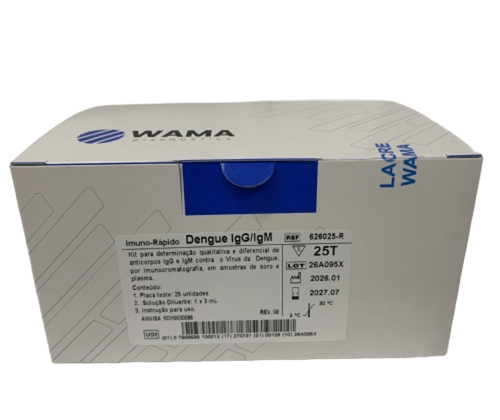 Teste Rápido Dengue IgG/IgM Imuno-Rápido WAMA – 25 Testes